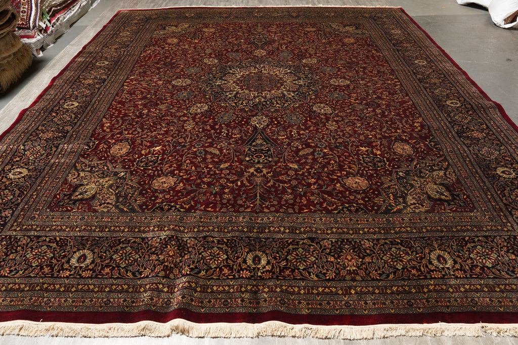 11.9 x 14.7 Fine Handmade Rug Lustrous Silky Wool #PIX-10267