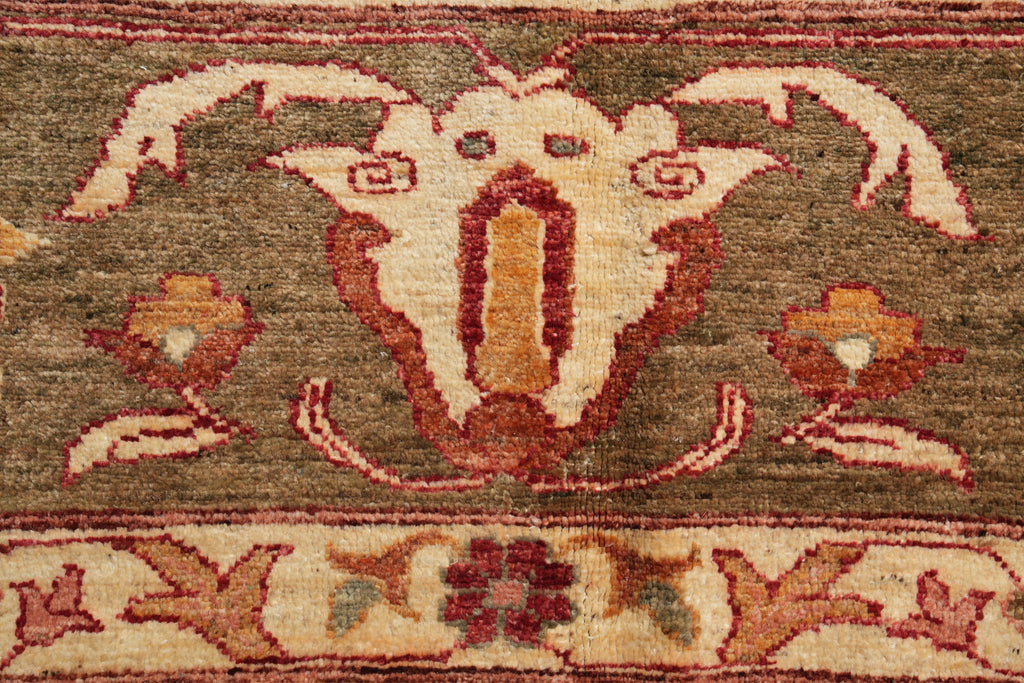 8.9 x 11.10 New Handmade Zigler Chobi Rug Dusty Rose #F-4177