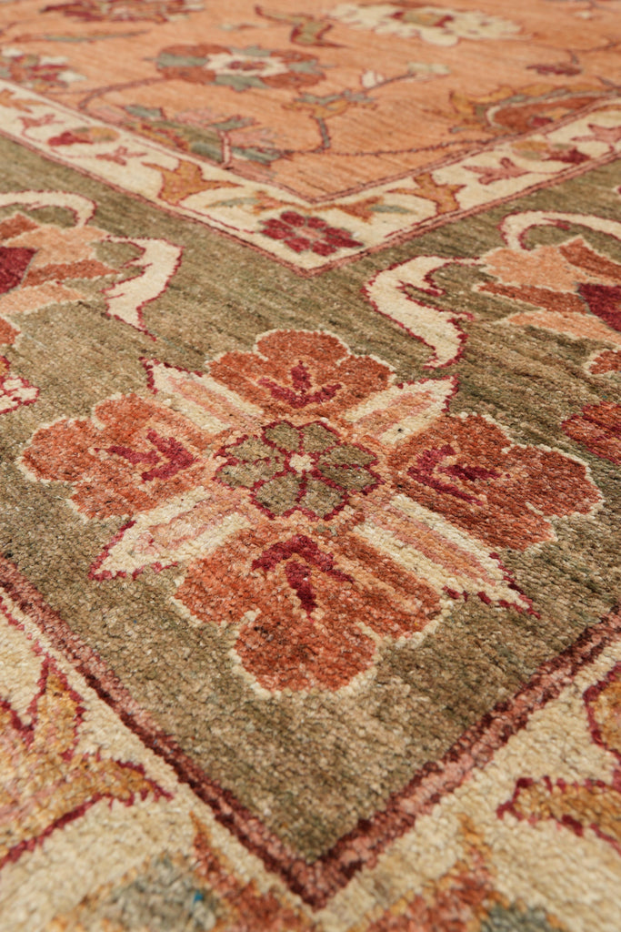 8.9 x 11.10 New Handmade Zigler Chobi Rug Dusty Rose #F-4177