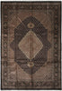 Load image into Gallery viewer, Decorative rug with intricate patterns on a brown background