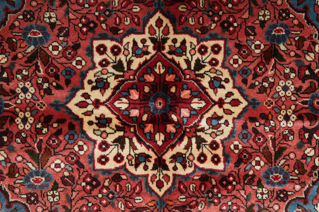 7 x 7 Rose Fine Persian Nahavand Square Rug - view 6