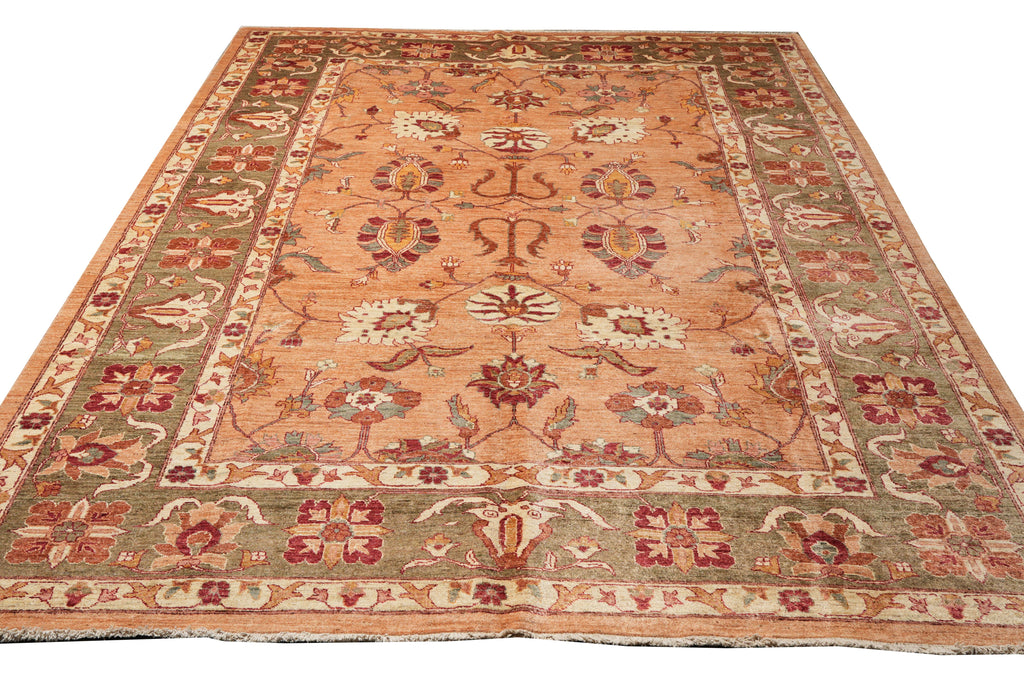 8.9 x 11.10 New Handmade Zigler Chobi Rug Dusty Rose #F-4177