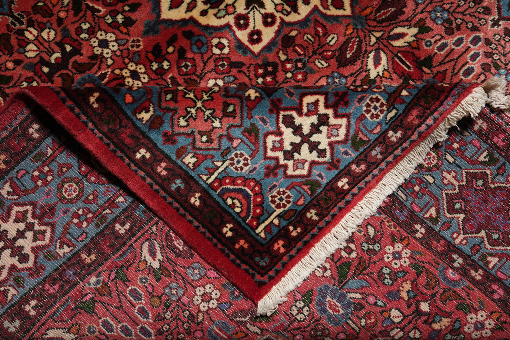 7 x 7 Rose Fine Persian Nahavand Square Rug - view 10