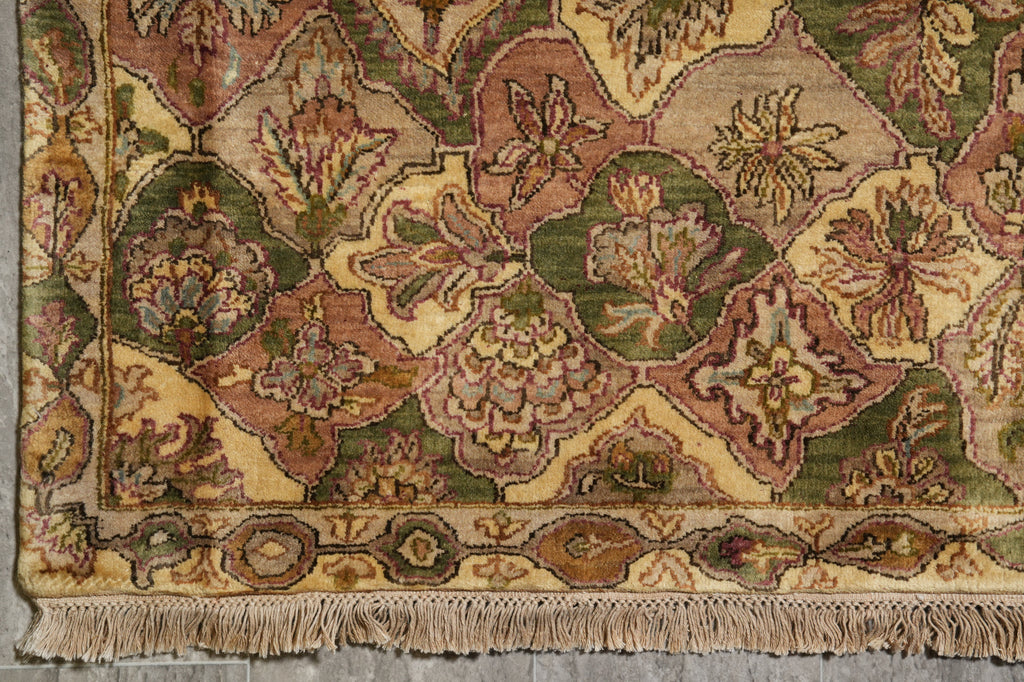 9 x 12 Quality Wool Area Rug Handmade Jaipur Lustrous Dense Wool Beige Gold #PIX-3546