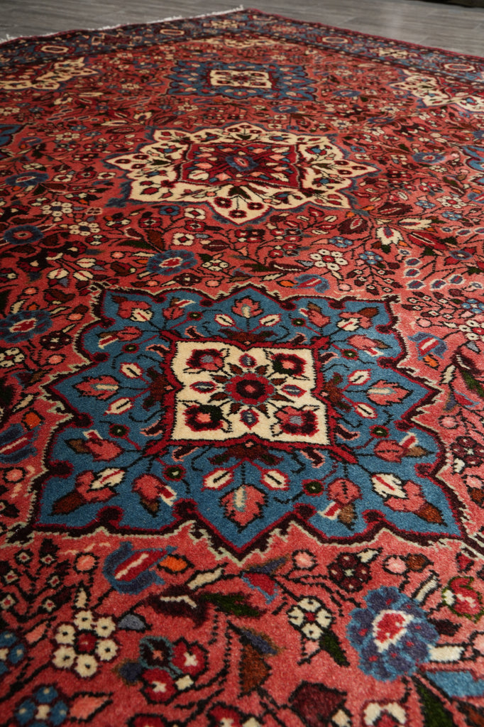7 x 7 Rose Fine Persian Nahavand Square Rug - view 8