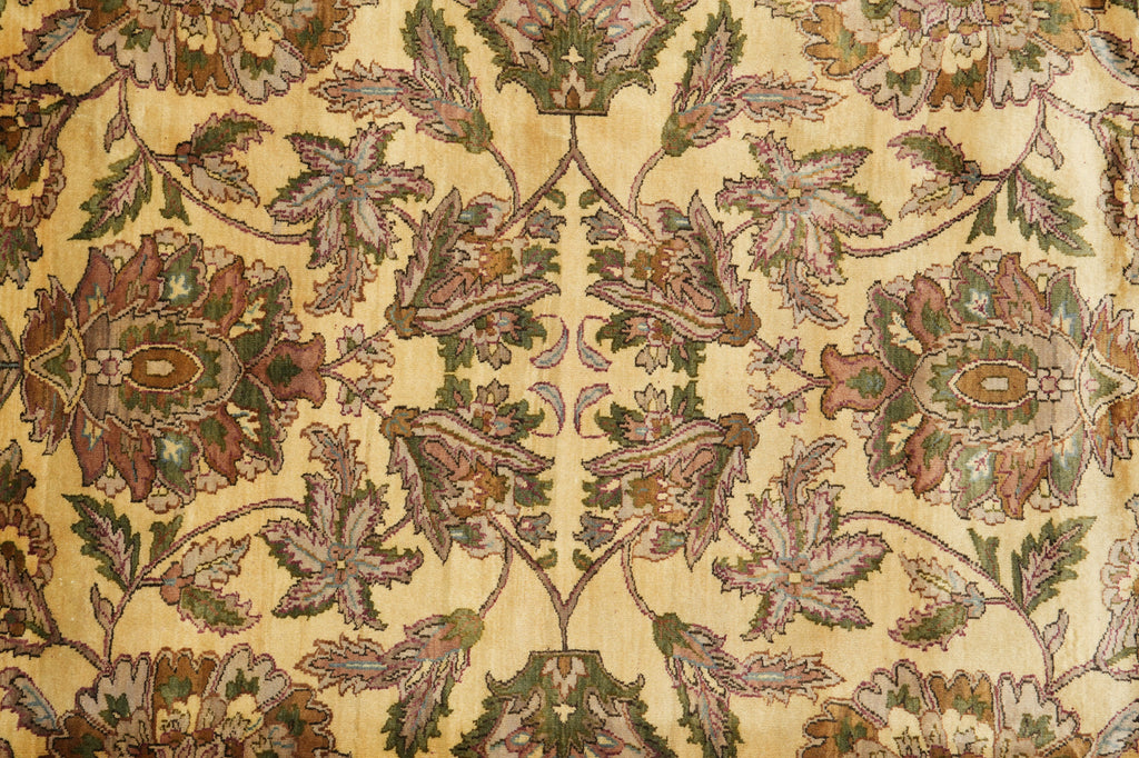 9 x 12 Quality Wool Area Rug Handmade Jaipur Lustrous Dense Wool Beige Gold #PIX-3546