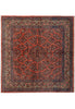 Load image into Gallery viewer, 6.8 x 6.8 Salmon Fine Persian Sarouk Square Rug #B-72318