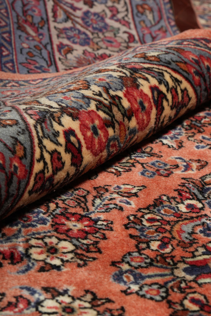 6.8 x 6.8 Salmon Fine Persian Sarouk Square Rug #B-72318