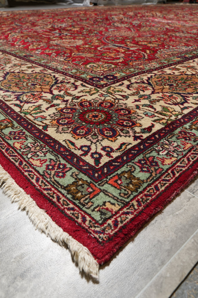 11 x 18 Semi-Antique Persian Tabriz Rug #B-79955