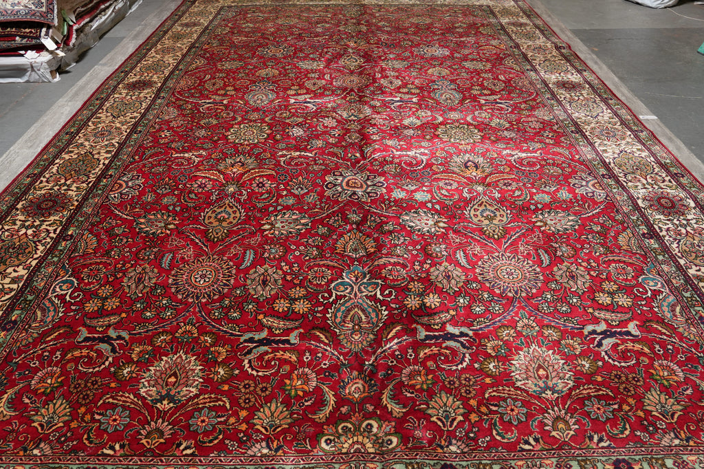 11 x 18 Semi-Antique Persian Tabriz Rug #B-79955