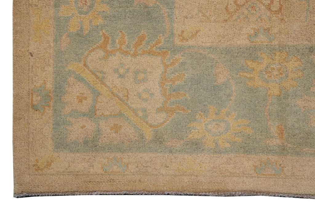 9 x 12 Beautiful Handmade Chobi Peshawar Rug Tan Green #F-4179