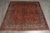 Load image into Gallery viewer, 6.8 x 6.8 Salmon Fine Persian Sarouk Square Rug #B-72318