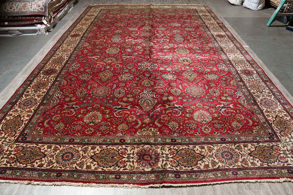 11 x 18 Semi-Antique Persian Tabriz Rug #B-79955