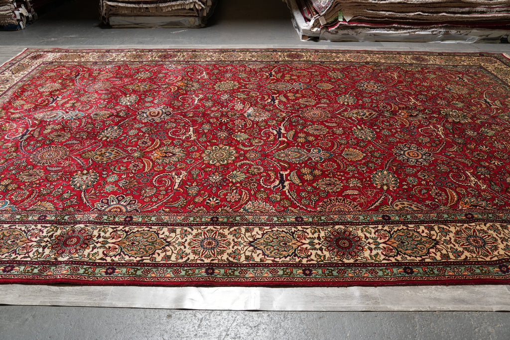 11 x 18 Semi-Antique Persian Tabriz Rug #B-79955