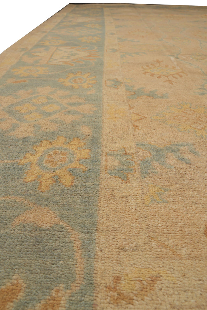 9 x 12 Beautiful Handmade Chobi Peshawar Rug Tan Green #F-4179