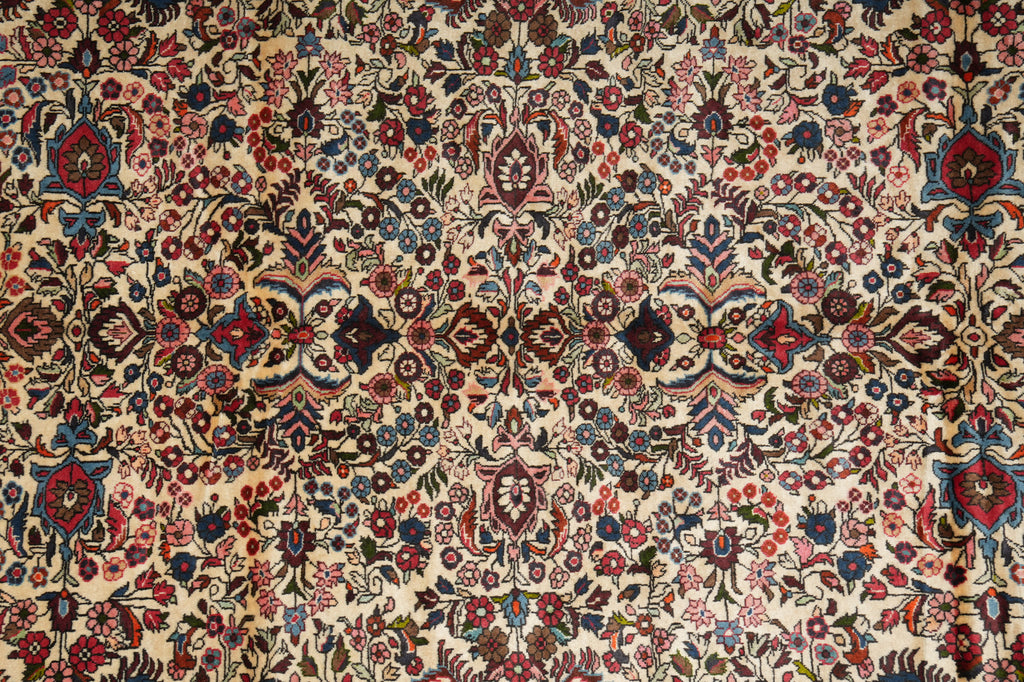 6.7 x 10 Ivory Fine Persian Lilihan Bibikabad Rug #B-72413