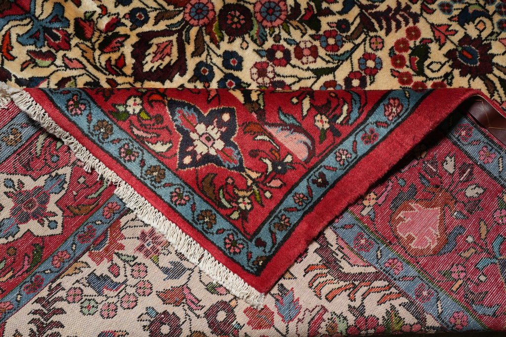 6.7 x 10 Ivory Fine Persian Lilihan Bibikabad Rug #B-72413