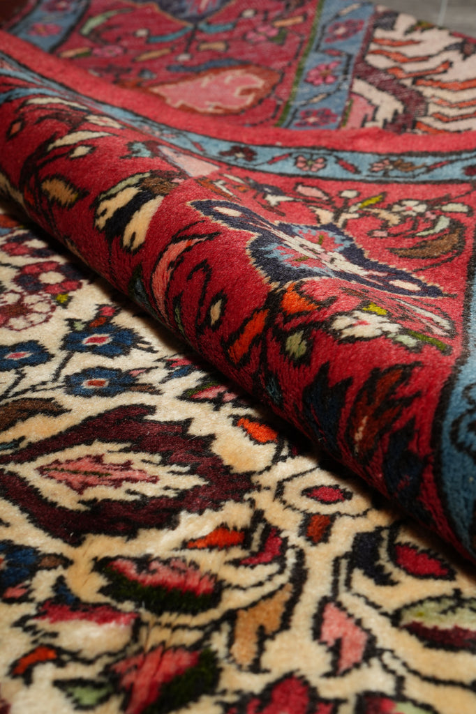 6.7 x 10 Ivory Fine Persian Lilihan Bibikabad Rug #B-72413