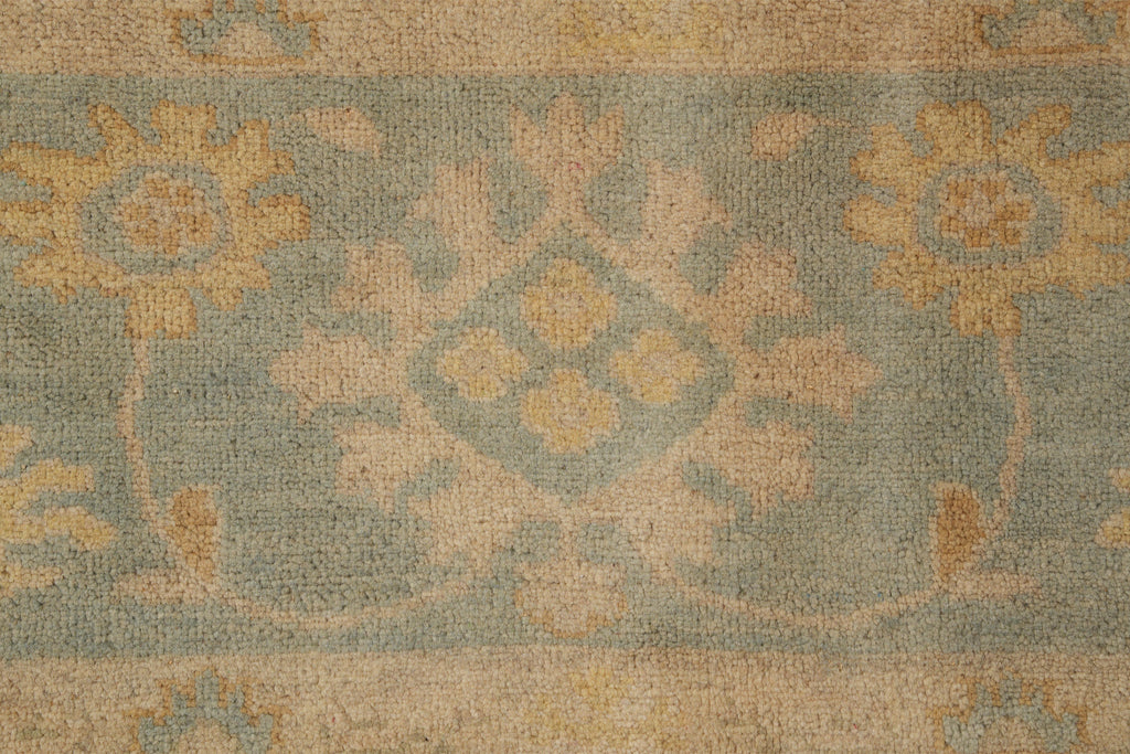 9 x 12 Beautiful Handmade Chobi Peshawar Rug Tan Green #F-4179