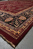 Load image into Gallery viewer, 12.8 x 20.5 New Handmade Sarouk Wool Rug Burgundy #PIX-1144