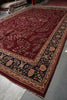 Load image into Gallery viewer, 12.8 x 20.5 New Handmade Sarouk Wool Rug Burgundy #PIX-1144
