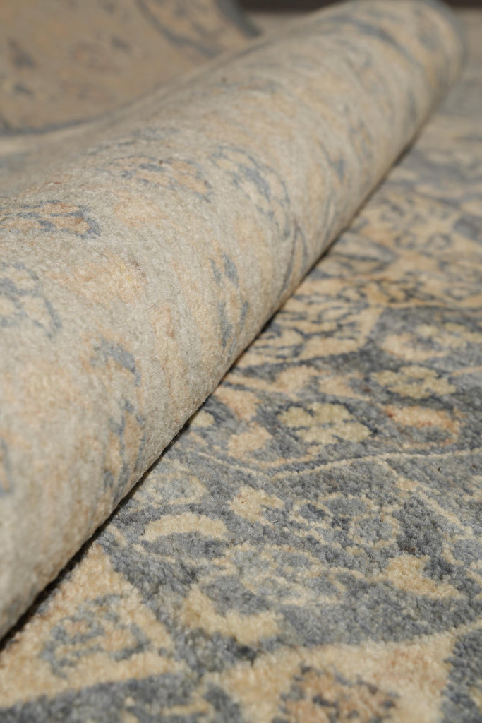 9.2 x 12 Gray Neutral New Handmade Chobi Rug #F-4180