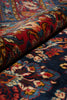 Load image into Gallery viewer, 7 x 10 Navy Blue Fine Persian Sarouk Wool Rug #B-72420