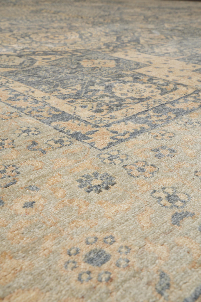 9.2 x 12 Gray Neutral New Handmade Chobi Rug #F-4180