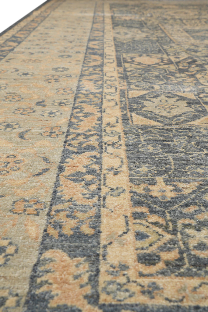 9.2 x 12 Gray Neutral New Handmade Chobi Rug #F-4180