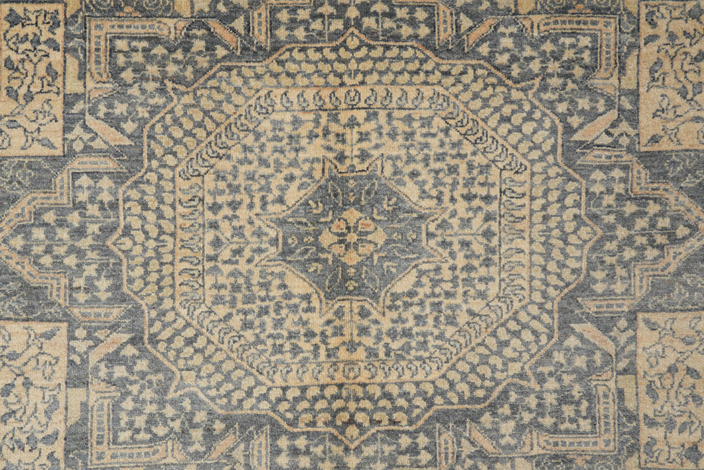 9.2 x 12 Gray Neutral New Handmade Chobi Rug #F-4180