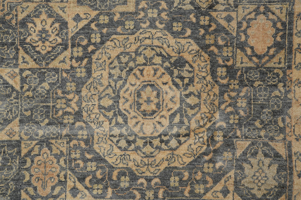 9.2 x 12 Gray Neutral New Handmade Chobi Rug #F-4180