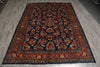 Load image into Gallery viewer, 7 x 10 Navy Blue Fine Persian Sarouk Wool Rug #B-72420