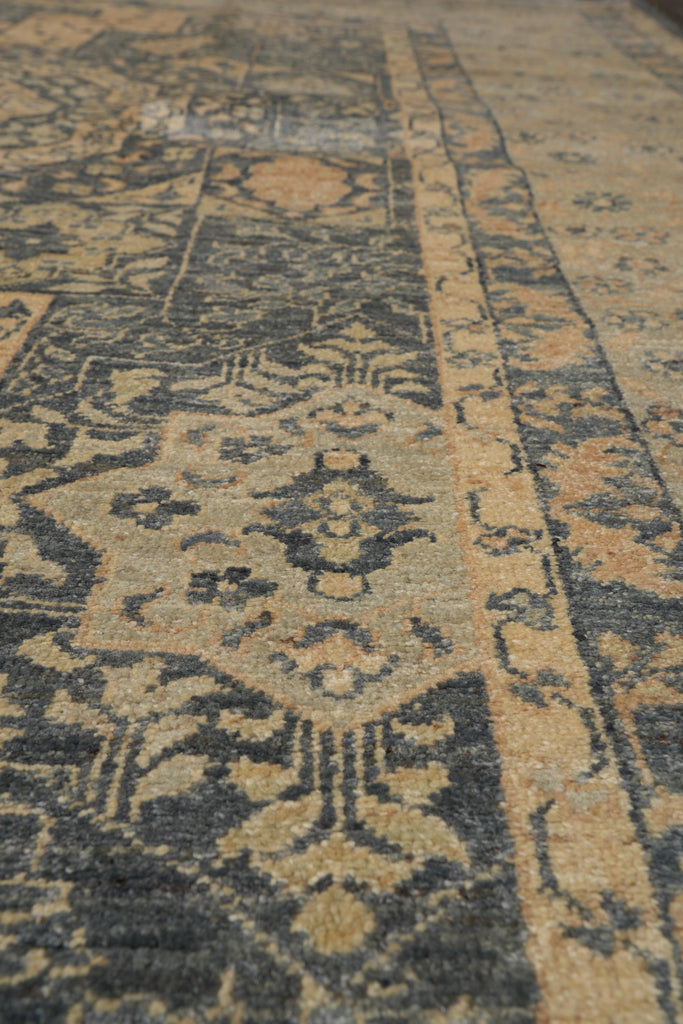 9.2 x 12 Gray Neutral New Handmade Chobi Rug #F-4180