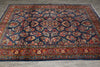 Load image into Gallery viewer, 7 x 10 Navy Blue Fine Persian Sarouk Wool Rug #B-72420