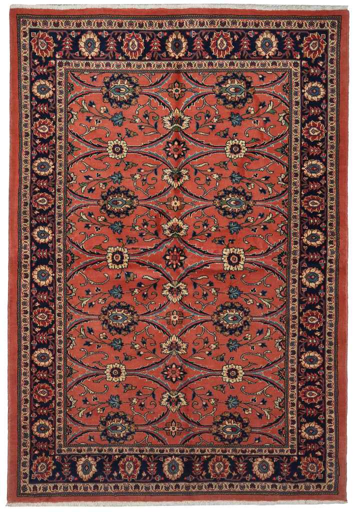 5.5 x 8.8 Blush Color Fine Persian Sarouk Rug #B-72415
