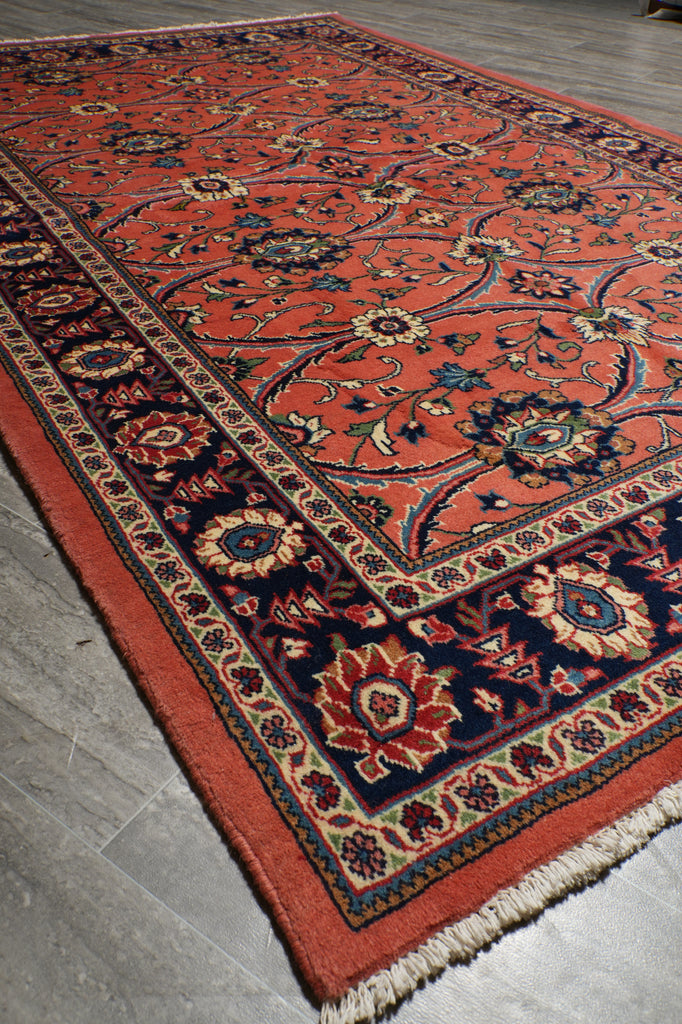 5.5 x 8.8 Blush Color Fine Persian Sarouk Rug #B-72415
