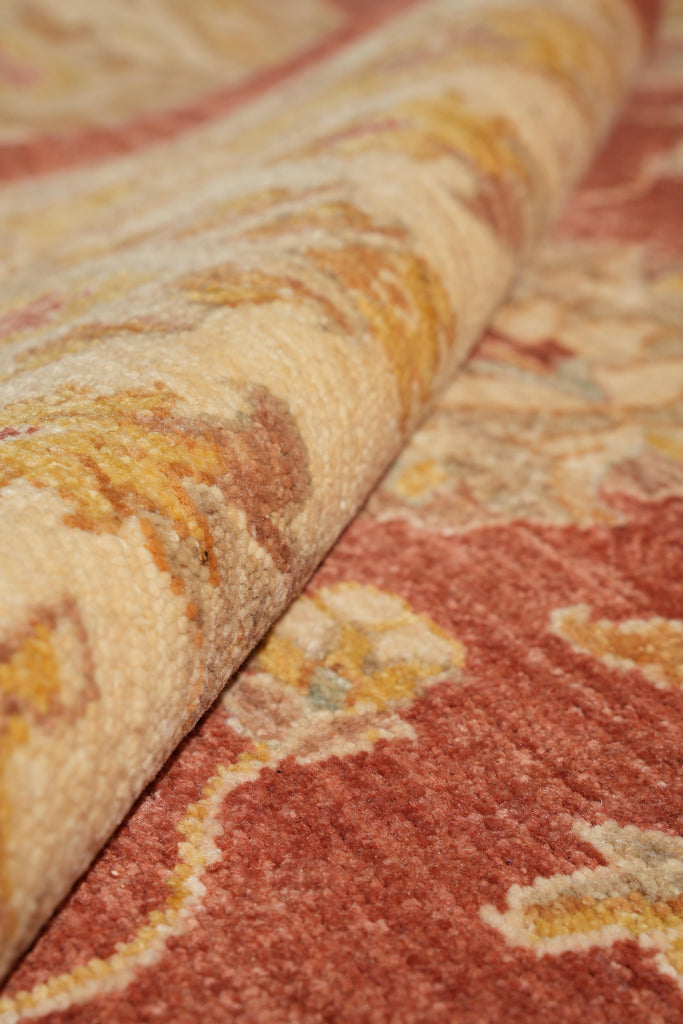 8.10 x 11.6 New Handmade Zigler Chobi Carpet Rust Coral #F-4181