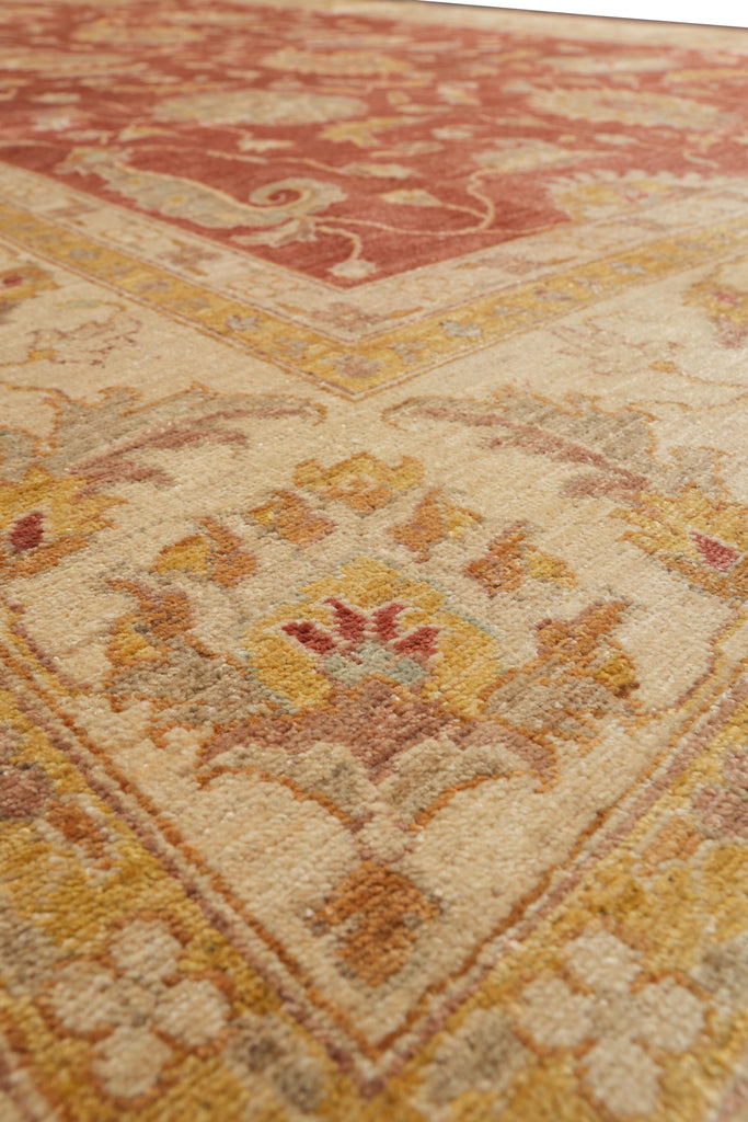 8.10 x 11.6 New Handmade Zigler Chobi Carpet Rust Coral #F-4181