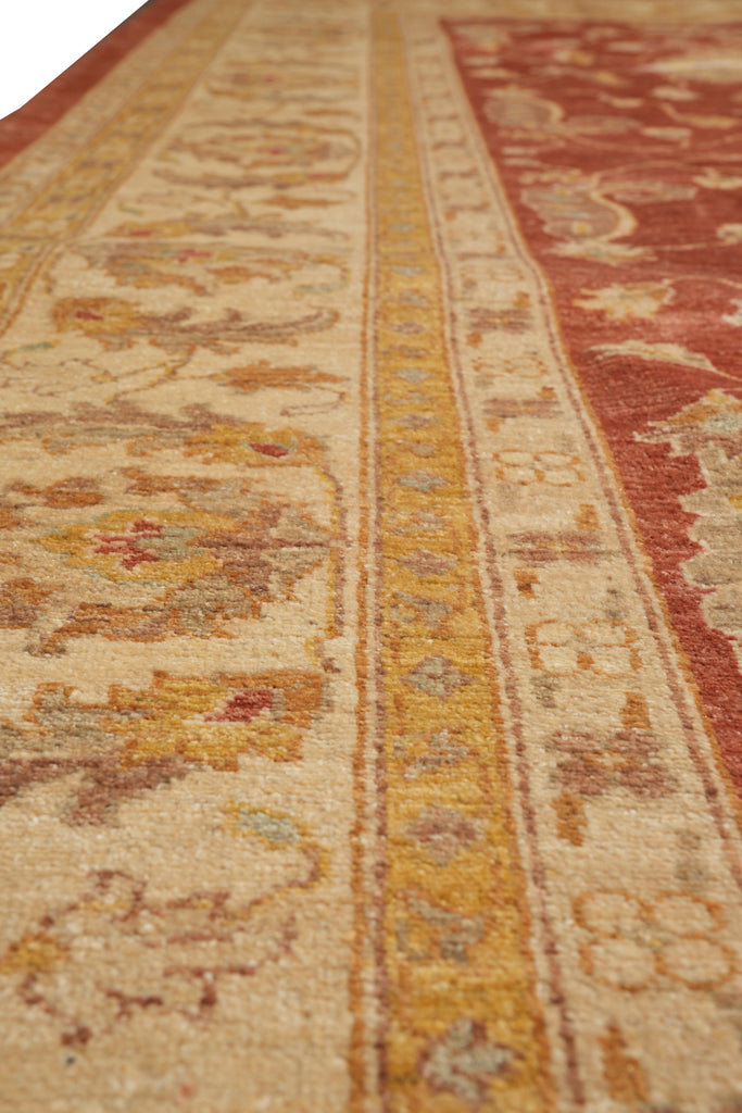 8.10 x 11.6 New Handmade Zigler Chobi Carpet Rust Coral #F-4181