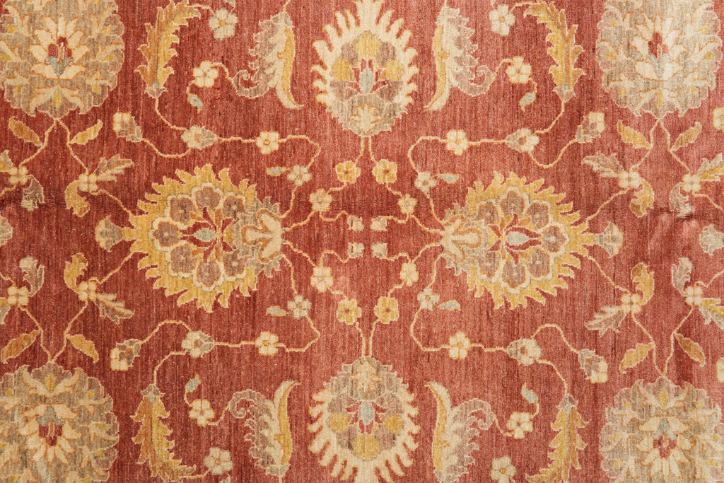 8.10 x 11.6 New Handmade Zigler Chobi Carpet Rust Coral #F-4181