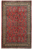 Load image into Gallery viewer, 7.3 x 10.3 Pinky Salmon Persian Sarouk Wool Rug #B-72414