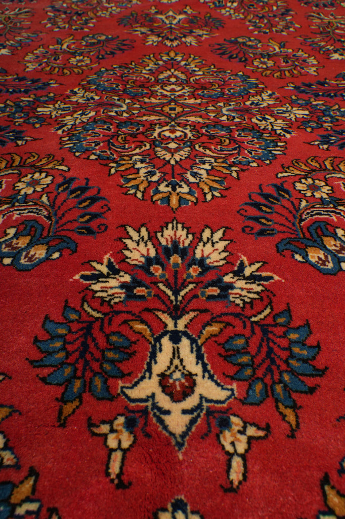 7.3 x 10.3 Pinky Salmon Persian Sarouk Wool Rug #B-72414