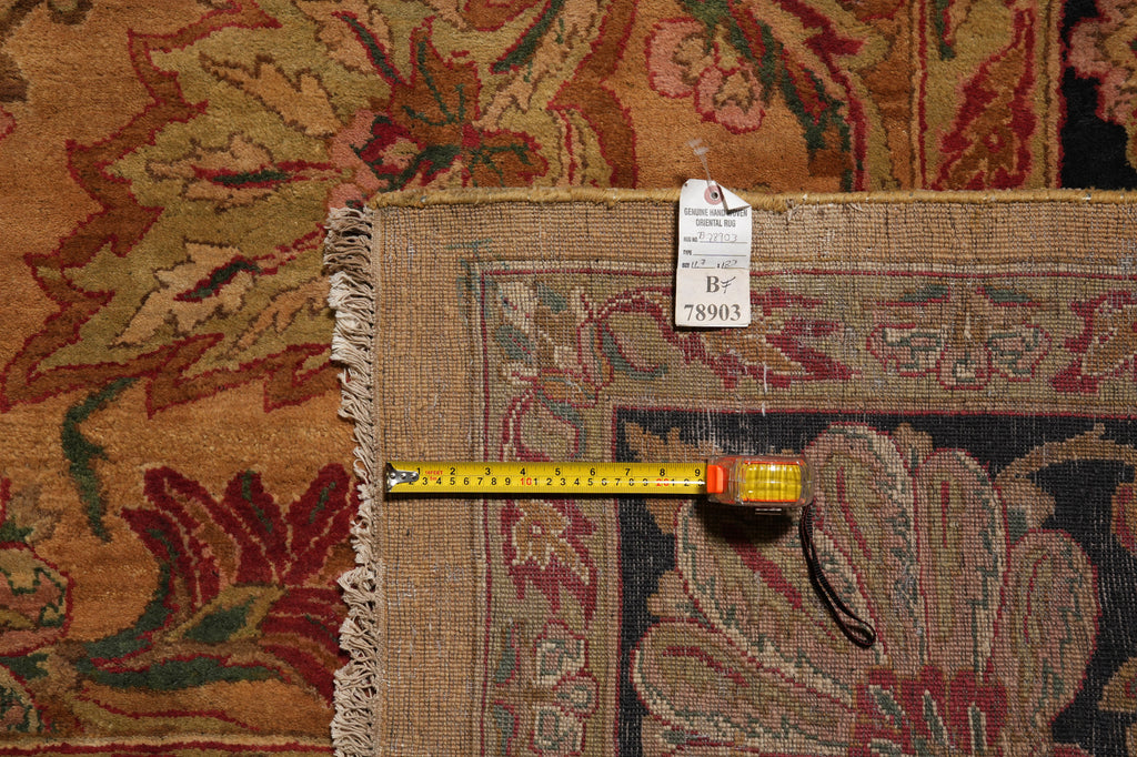 11.7 x 18.3 Golden wool Handmade Jaipur Rug #B-78903