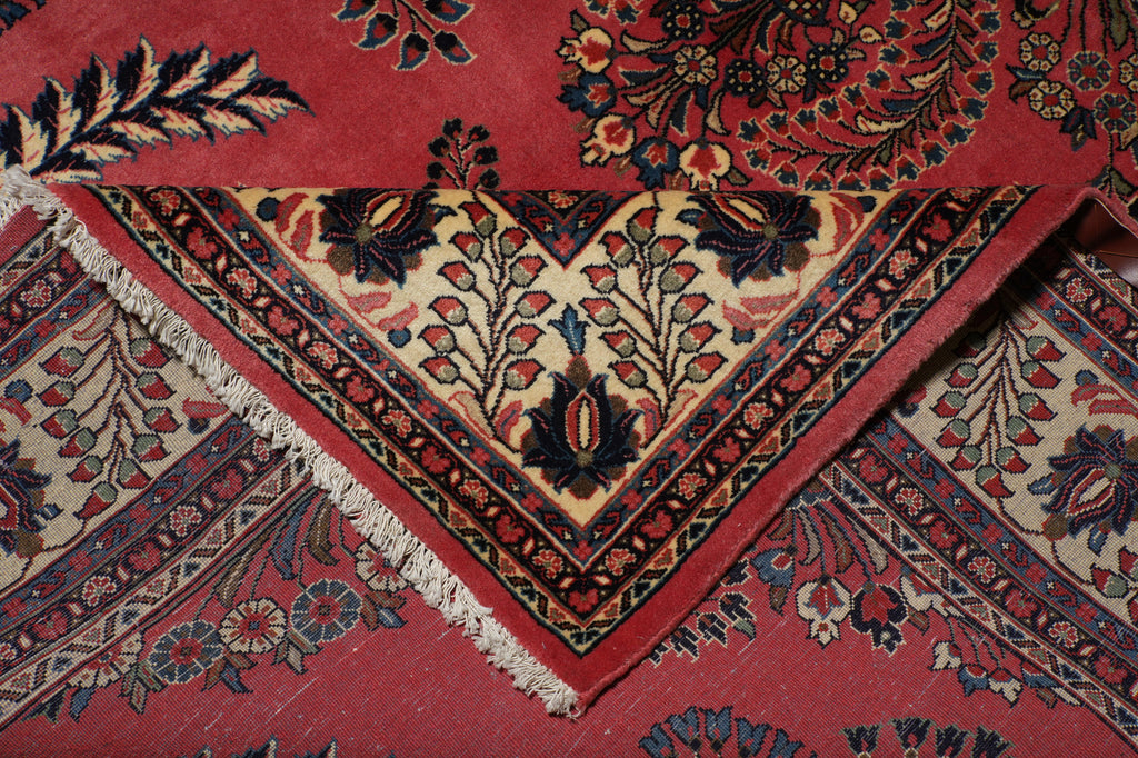 7 x 10.7 Salmon Fine Persian Sarouk Rug #B-72763