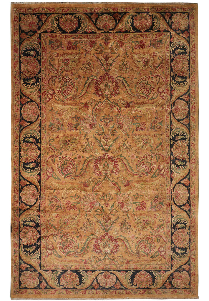 11.7 x 18.3 Golden wool Handmade Jaipur Rug #B-78903