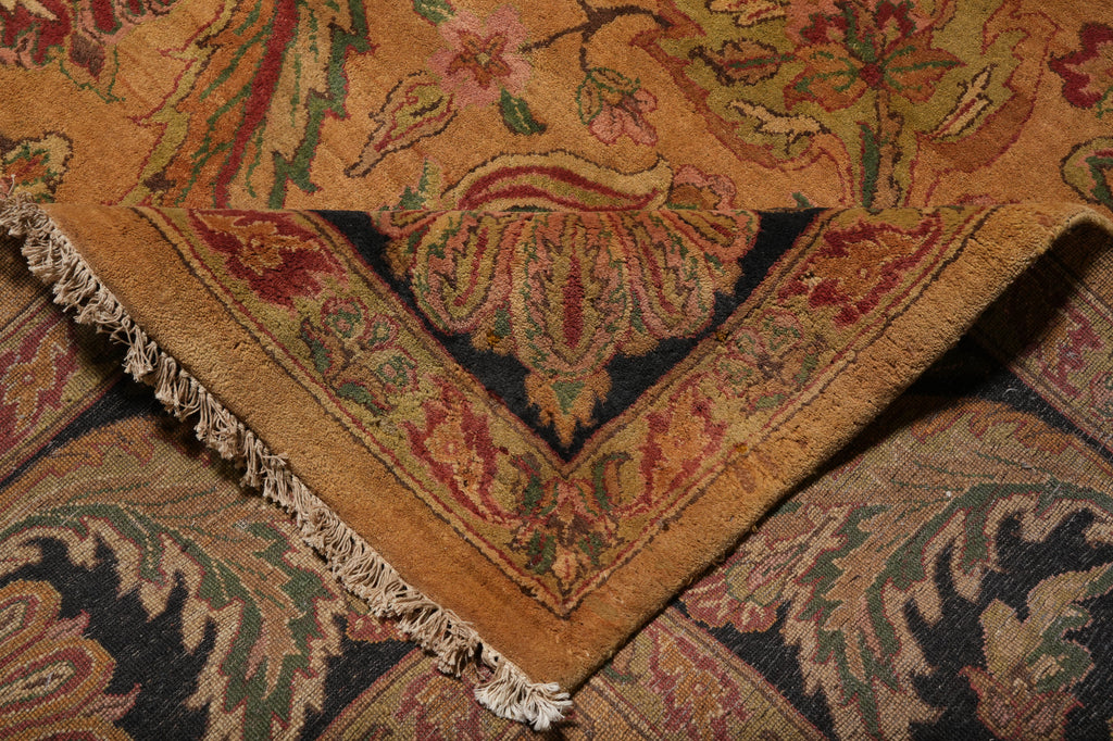 11.7 x 18.3 Golden wool Handmade Jaipur Rug #B-78903