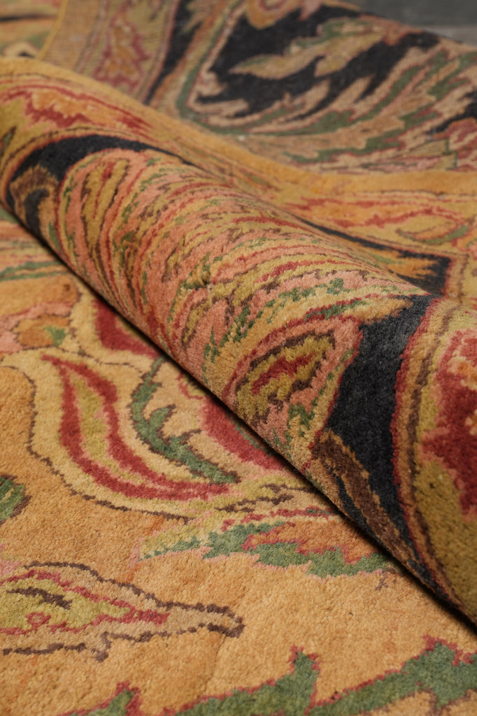 11.7 x 18.3 Golden wool Handmade Jaipur Rug #B-78903