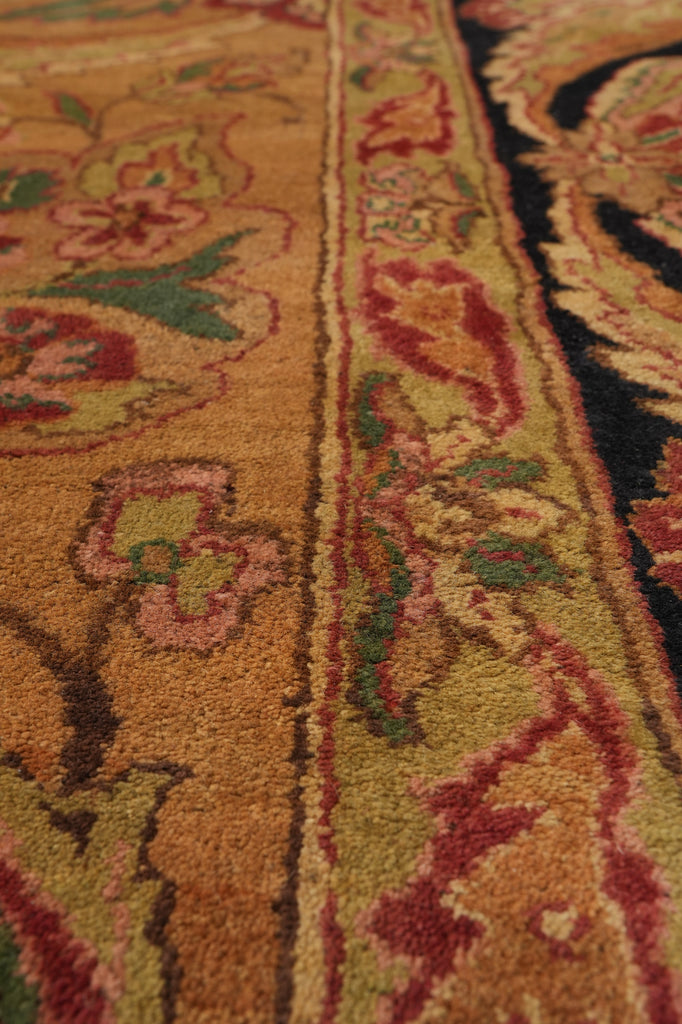 11.7 x 18.3 Golden wool Handmade Jaipur Rug #B-78903