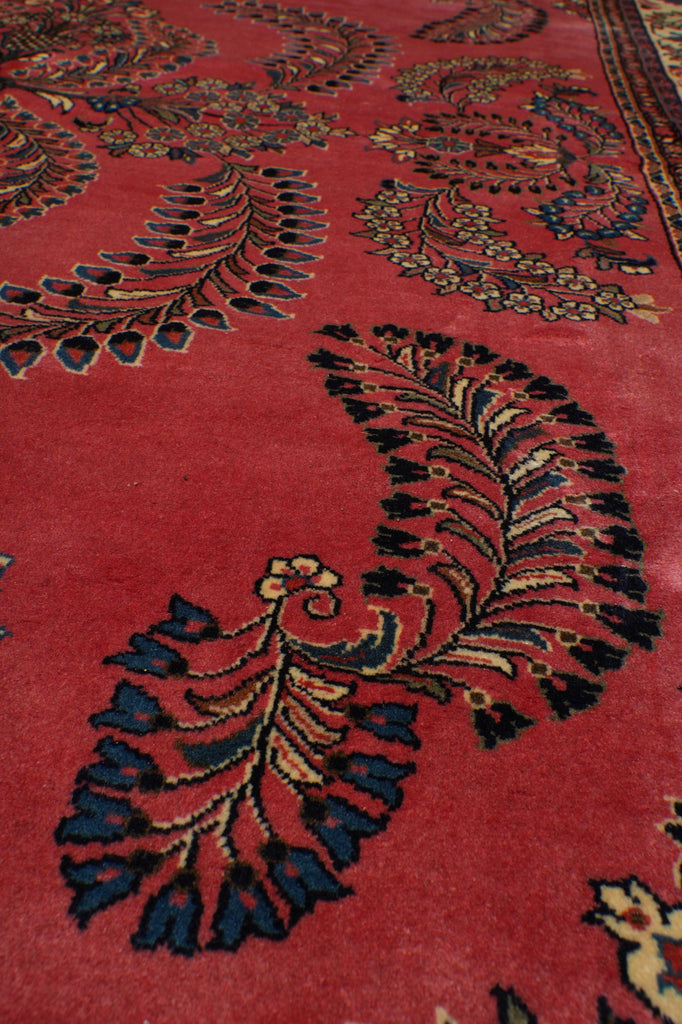 7 x 10.7 Salmon Fine Persian Sarouk Rug #B-72763