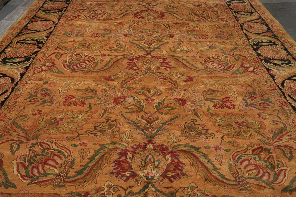 11.7 x 18.3 Golden wool Handmade Jaipur Rug #B-78903